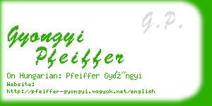 gyongyi pfeiffer business card